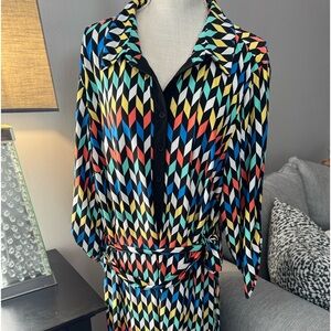 Ladies three-quarter elbow length rayon dress